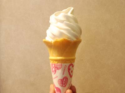 栗駒産牛乳100％のソフトクリーム