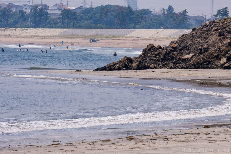 表浜から望む菖蒲田浜